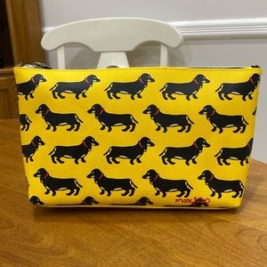 NWT.  Marc Tetro, dachshund cosmetic bag.